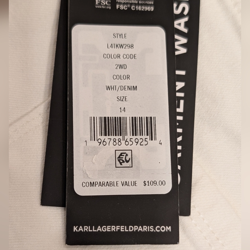 Karl Lagerfeld Boot Cut Sailor Jeans - Picture 3 of 3